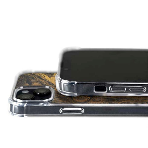 Gold and Black Marble iPhone 15 Plus MagSafe Case