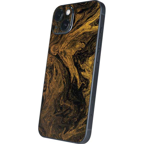 Gold and Black Marble iPhone 14 Plus Skin