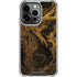 Gold and Black Marble iPhone 14 Pro Clear Case