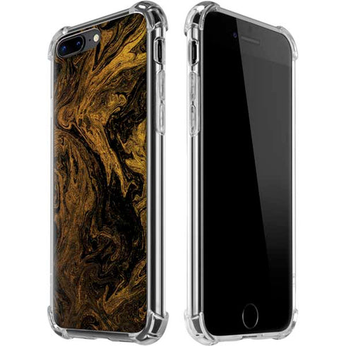 Gold and Black Marble iPhone 7/8 Plus Clear Case