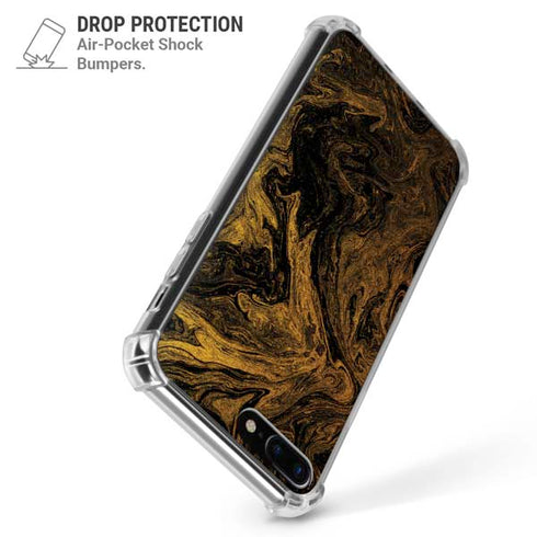 Gold and Black Marble iPhone 7/8 Plus Clear Case