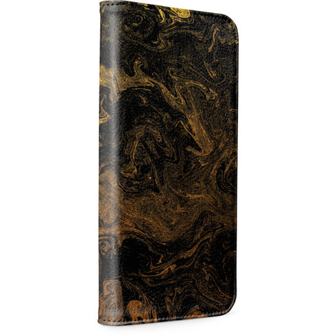 Gold and Black Marble iPhone 7 Folio Case