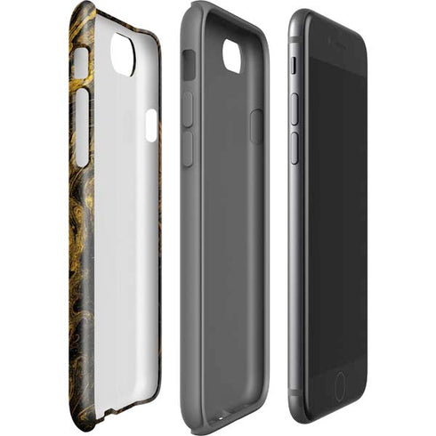 Gold and Black Marble iPhone SE (2nd & 3rd Gen) Pro Case