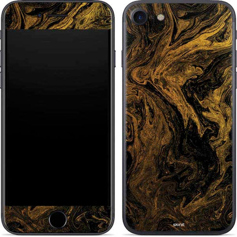 Gold and Black Marble iPhone SE (2nd & 3rd Gen) Skin