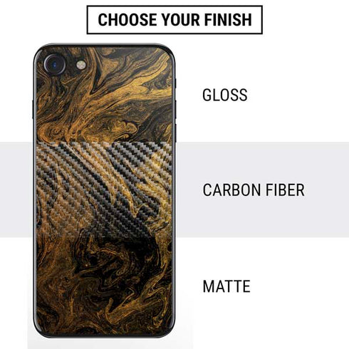 Gold and Black Marble iPhone SE (2nd & 3rd Gen) Skin