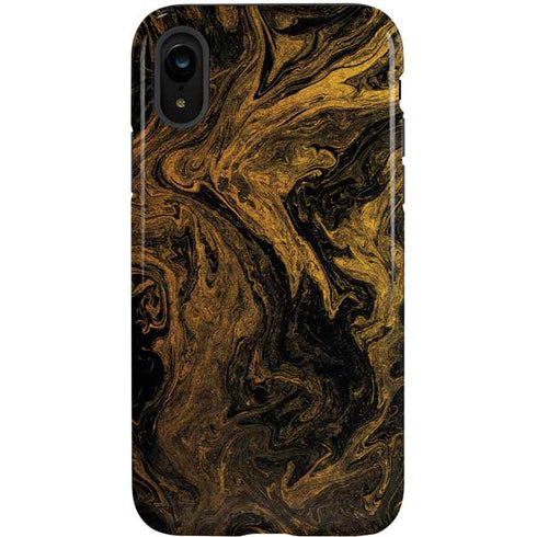 Gold and Black Marble iPhone XR Pro Case