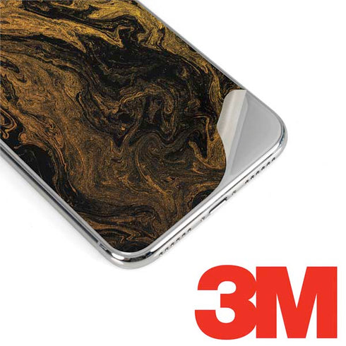 Gold and Black Marble iPhone XS Max Skin