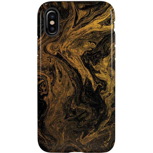 Gold and Black Marble iPhone XS Pro Case