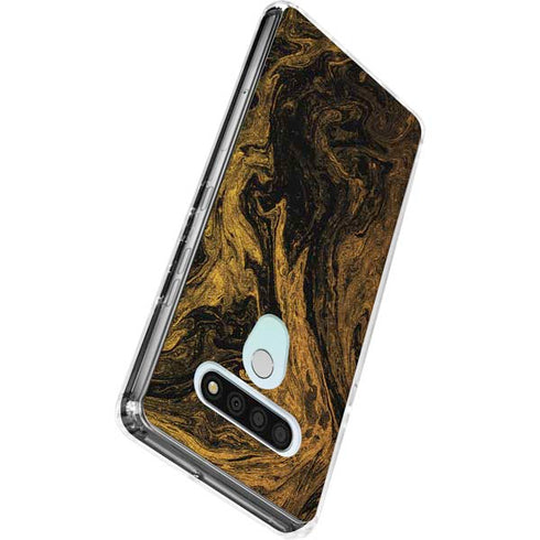 Gold and Black Marble LG Stylo 6 Clear Case