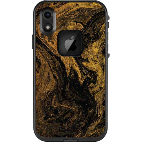 Gold and Black Marble LifeProof Fre iPhone Skin