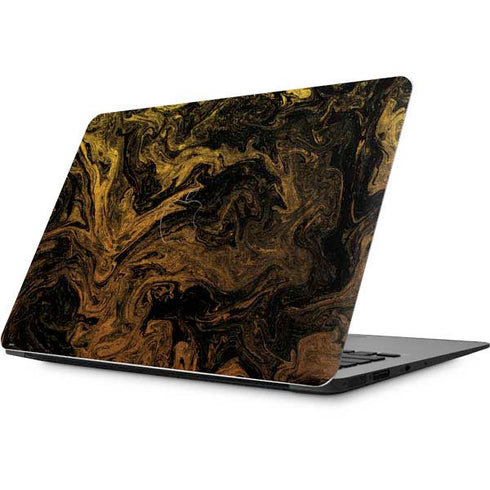 Gold and Black Marble Apple MacBook Skin