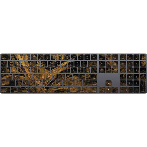 Gold and Black Marble Magic Keyboard with Numeric Keypad Skin