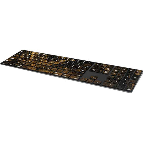 Gold and Black Marble Magic Keyboard with Numeric Keypad Skin
