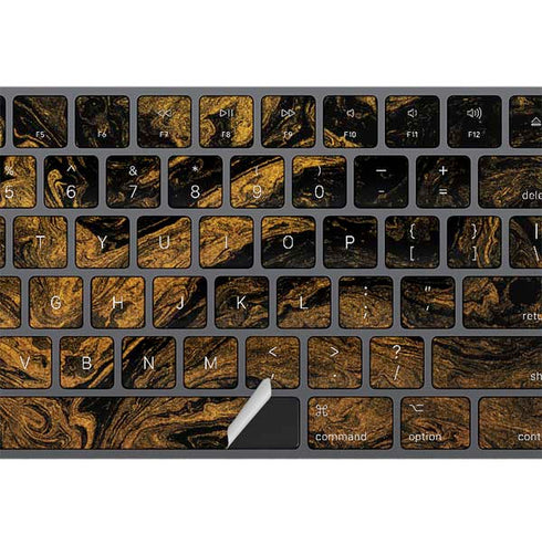 Gold and Black Marble Magic Keyboard with Numeric Keypad Skin