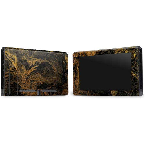 Gold and Black Marble Nintendo Switch Bundle Skin