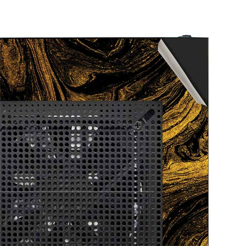 Gold and Black Marble NZXT H510 Compact ATX Mid-Tower Case Skin
