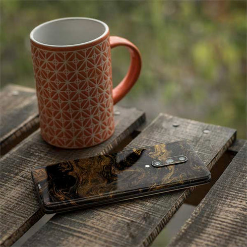 Gold and Black Marble OnePlus 7 Pro Skin