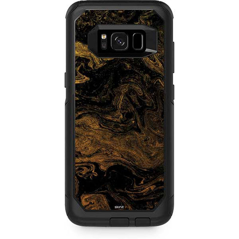 Gold and Black Marble Otterbox Commuter Galaxy Skin