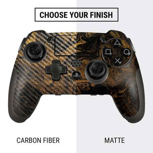Gold and Black Marble PlayStation Scuf Vantage 2 Controller Skin