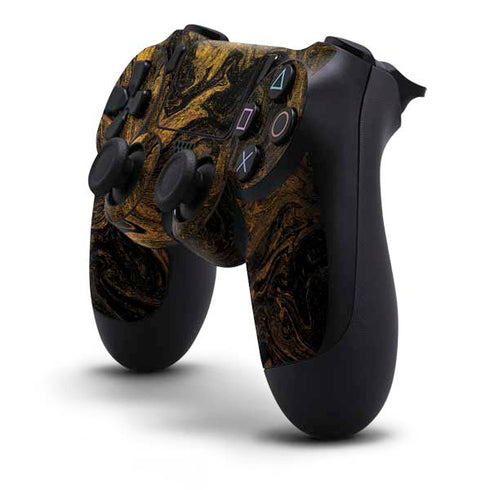 Gold and Black Marble PS4 Controller Skin