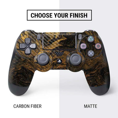 Gold and Black Marble PS4 Controller Skin