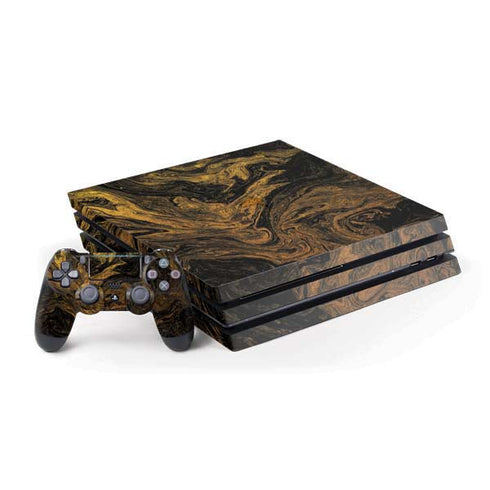 Gold and Black Marble PS4 Pro Bundle Skin