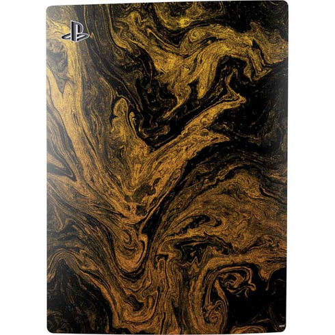 Gold and Black Marble PS5 Digital Edition Bundle Skin