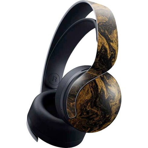 Gold and Black Marble PULSE 3D Wireless Headset for PS5 Skin