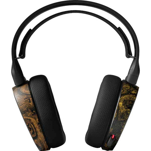 Gold and Black Marble SteelSeries Arctis 3 Skin