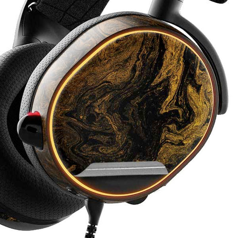 Gold and Black Marble SteelSeries Arctis 3 Skin