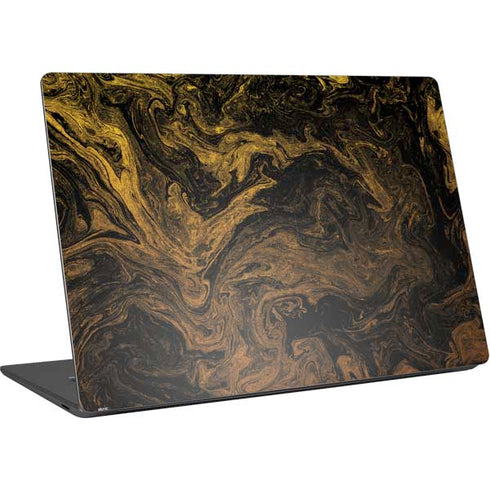 Gold and Black Marble Surface Laptop 4 15in Skin