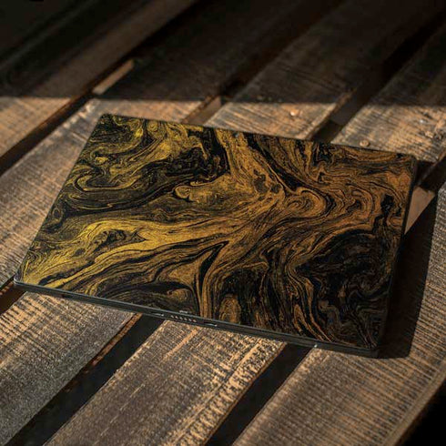 Gold and Black Marble Surface Pro 6 Skin