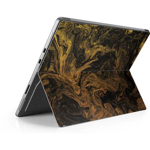 Gold and Black Marble Surface Pro 9 Skin