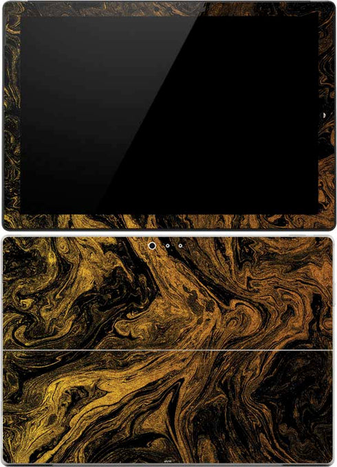 Gold and Black Marble Surface Pro (2017) Skin