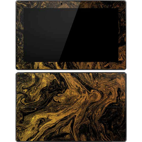 Gold and Black Marble Surface Pro Tablet Skin