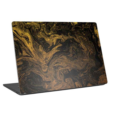 Gold and Black Marble Universal Laptop 12in (9.8 x 6.8in) Skin