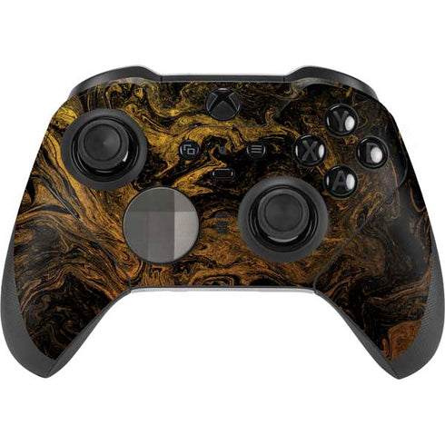 Gold and Black Marble Xbox Elite Wireless Controller Series 2 Skin