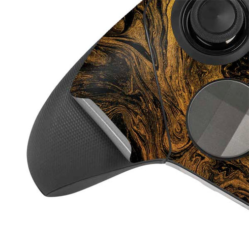 Gold and Black Marble Xbox Elite Wireless Controller Series 2 Skin