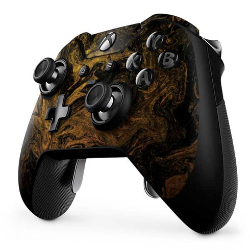 Gold and Black Marble Xbox One Elite Controller Skin