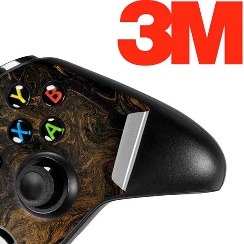 Gold and Black Marble Xbox One S Controller Skin