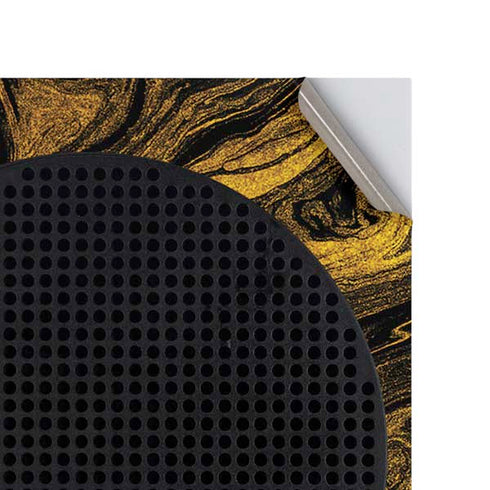Gold and Black Marble Xbox Series S Console Skin