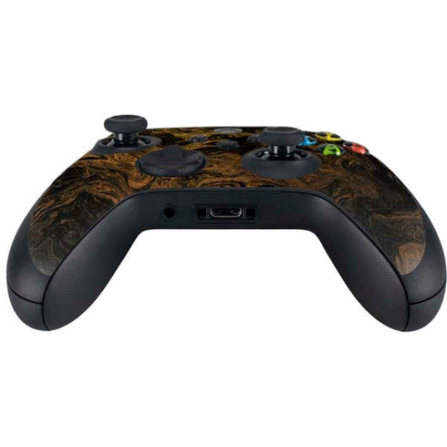 Gold and Black Marble Xbox Series X Controller Skin