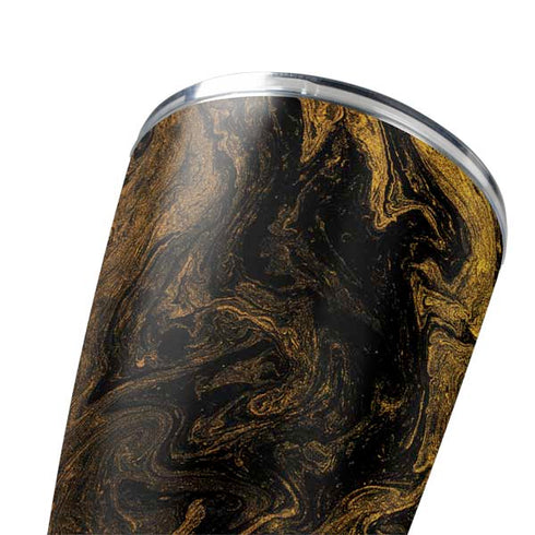 Gold and Black Marble Yeti 20oz Tumbler Skin