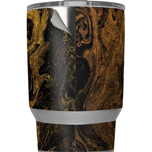 Gold and Black Marble Yeti 20oz Tumbler Skin