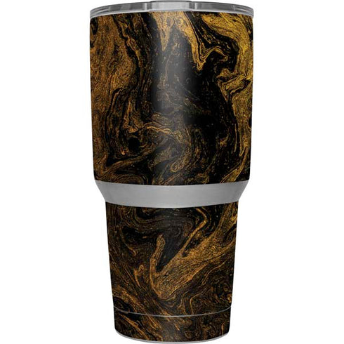 Gold and Black Marble Yeti 30oz Rambler Tumbler Skin