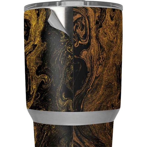 Gold and Black Marble Yeti 30oz Rambler Tumbler Skin