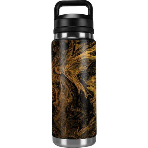 Gold and Black Marble YETI Rambler 26oz Bottle Skin