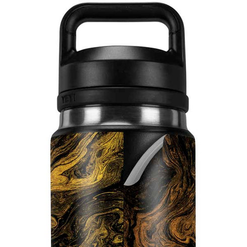 Gold and Black Marble YETI Rambler 26oz Bottle Skin