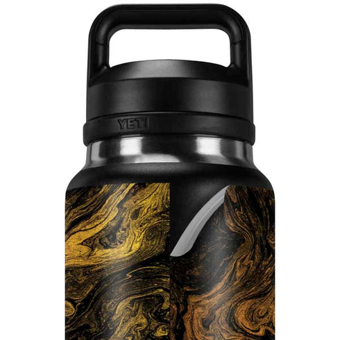 Gold and Black Marble YETI Rambler 36oz Bottle Skin