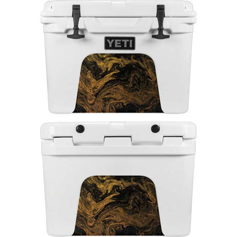Gold and Black Marble YETI Tundra 35 Hard Cooler Skin